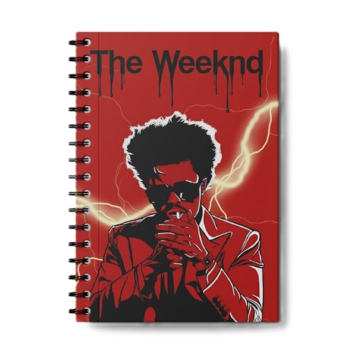 Image of zenithink The Weeknd Wiro Journal Notebook | 80 gsm Paper With 350GSM Hard Cover | Unruled | Pages - 160 | A5 Size | Wiro Binding | Versatile for School, Home & Office