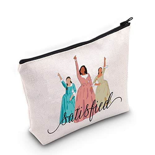 WZMPA Broadway Angelica & Eliza & Peggy Cosmetic Makeup Bag Hamilton Fans Gift Theater Zipper Pouch Bag for Women Girls satisfied, Fit