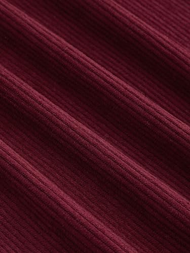 CIDER Corduroy Skirt Women Midi Skirt A Line High Waist Button Front Ruffle Solid Casual Skirt3