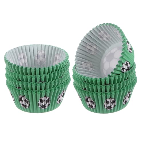 HARFINGTON 200 Count Cupcake Liners Soccer Cupcake Cups Standard Size Muffins Liners Papers Baking Cups Wrappers Greaseproof for Party Wedding Birthday