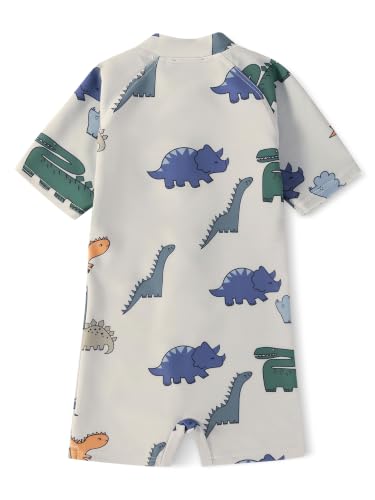 Image of Boys One Piece Swimsuit Whale Dolphin Bathing Suit Zipper Rash Guard Kid Short Sleeve Swimwear Shark Beach Wear UPF50+
