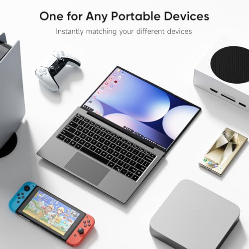 Image of Portable Monitor with Keyboard, 14.1Inch Lapdock Monitor Built-in 5000mAh Battery, 1080P HDR IPS Portable Display for Laptop, Steam Deck, Nintendo Switch, Windows, Mac