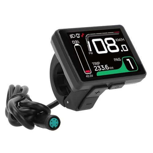 Electric LCD Display, 2.0 Inch HD TFT Color Screen Electric Cycle Display 24V 36V 48V Cycle LCD Panel for BBS01 BBS02 BBSHD Motors