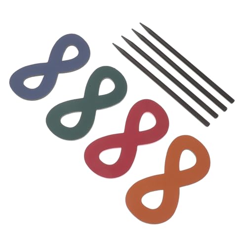 Beatifufu 4pcs Chic Leather Hair Barrette Stick Elegant Hair Accessories for Women for Weddings Parties Daily Use Pu Leather Design