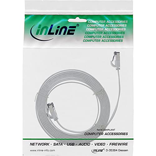 InLine® Flat Patch Cable U/FTP Cat.6A TPE Halogen- Grey 2 m, gray, (2M) EU - Image 2