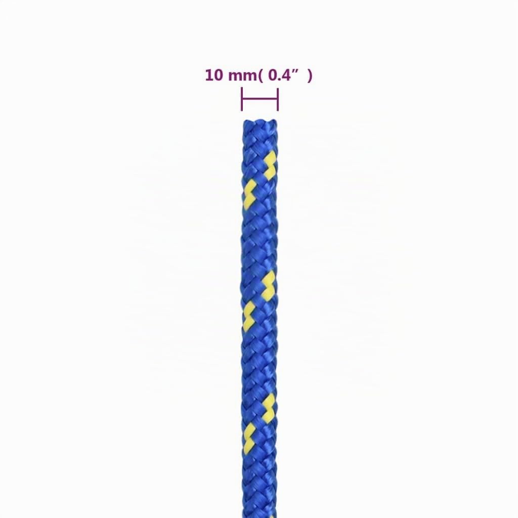 vidaXL Corda per Barca Blu 10 mm 100 m in Polipropilene