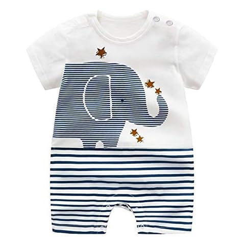 ALLAIBB Baby-Jungen Spieler, Babykleidung aus Bio-Baumwolle Baby Strampler Jungen Mädchen als Polo-Shirt Kurze Hose oder Sommer-Strampler Cover
