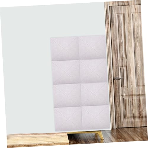 Vaguelly 6pcs Paneles Acústicos Auto-adhesivos de Pared en Fibra de Poliéster Aislante Acústico para Casa Oficina Estudio Fácil de Instalar Absorción de Sonido para Reducción de Ruido miniatura 4