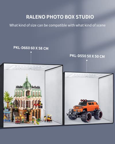 Raleno Photo Studio Light Box,24"X23"X23" 60W Portable Professional Adjustable Brightness Shooting Tent Kit With 156 Led Lights 4 Colored Backdrops For Product Photography #TOP5