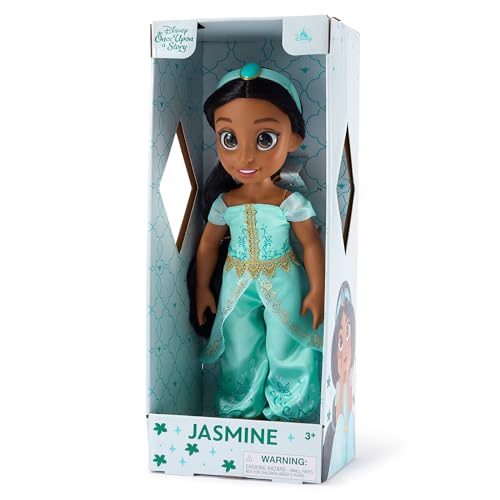 Disney Store Official Poupée Jasmine avec Mini Brosse à Cheveux, Aladdin, 40,5 cm/16