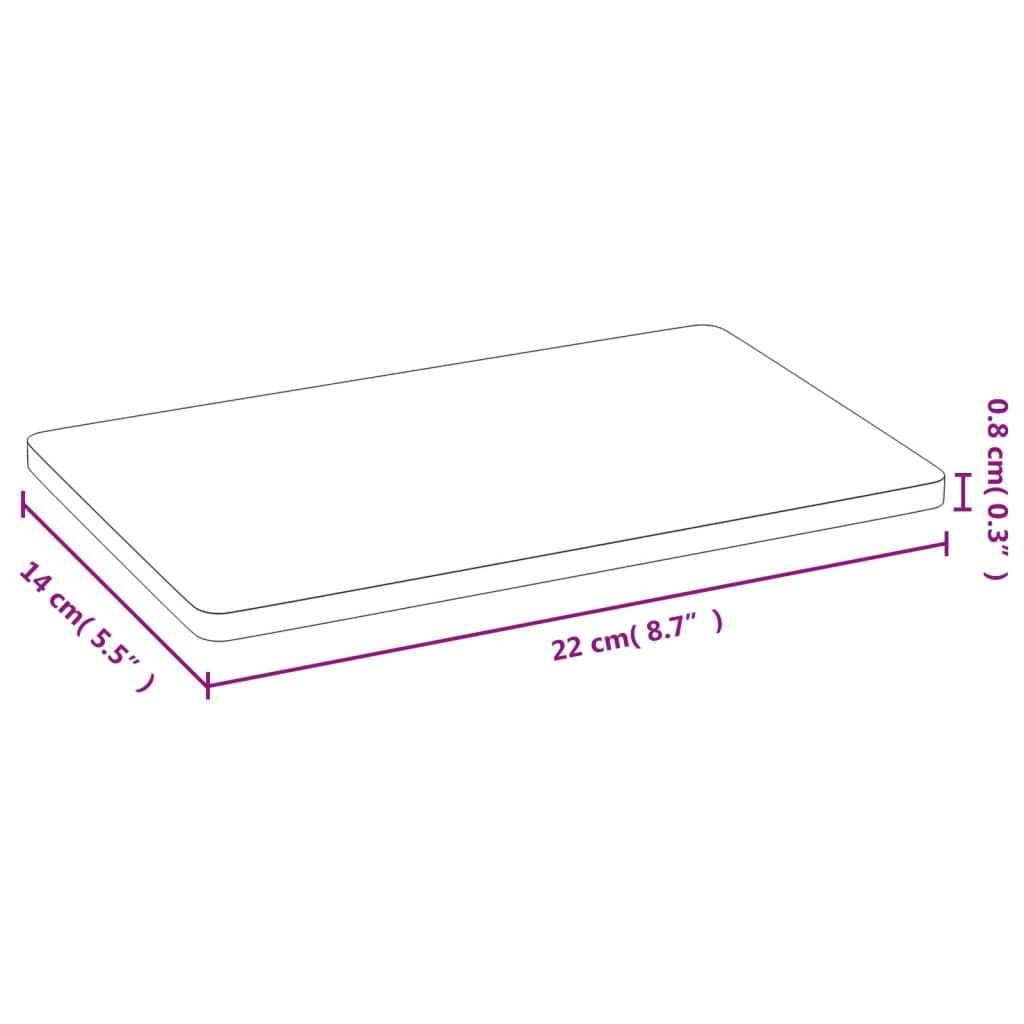 Piatti per Colazione 6 pz 22x14x0,8 cm in Bambù-Vassoio di Bambù in Legno di Stoccaggio Per la Decorazione Della Casa, per Posizionare Torte, Tazze, Caffè, Dessert, Biscotti, Pane, Frutta, Snack
