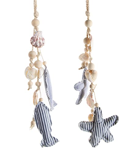 Logbuch-Verlag 2 Mobile Anhänger Fisch maritim Muschel Seestern 30 cm...