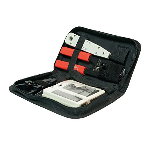 LogiLink WZ0012 5in1 Netzwerk Werkzeug Set für RJ11, RJ12, RJ45 inkl. Tasche