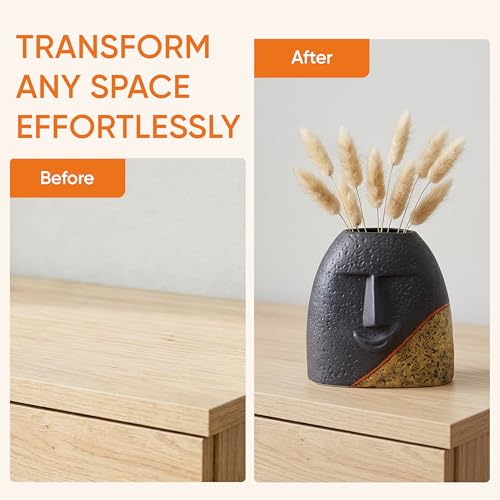 Image of Aakriti Art Creations Whispering Willow Planter | Handmade Matte Finish Black Ceramic Decorative Vase | Modern Indoor Planter for Living Room Table Decor & Housewarming Gift