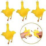 4 Pack Funny Decompression Chicken Toy Squeeze Laying Egg Gift for Easter,Reduce Stress Relief Ball...