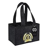 70 Geburtstag Mann,Geschenk zum 70 Geburtstag Mann,Bierträger 6 Flaschen mit Flaschenöffner,Männerhandtasche Bier,Mitbringsel oder Geburtstagsgeschenk für Männer,Bierliebhaber,Filz-Tragetasche