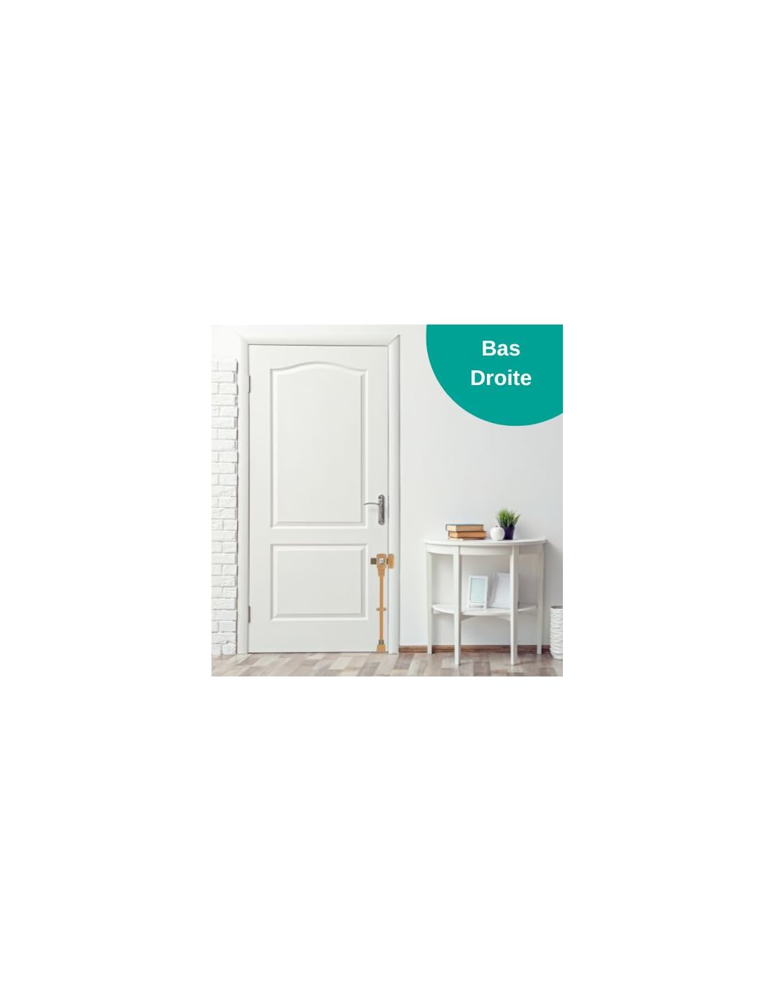 THIRARD Verrou Mirage 6, Bouton, Cylindre 45 mm, Tringle 2 pts, Bronze | Cylindre laiton 5 goupilles, tringle acier 460 mm, pose en applique, finition bronze, 3 clés acier nickelé incluses
