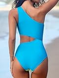 CUPSHE Women's One Piece Swimsuit Wrap Over Swimwear Knotted Color Block Bathing Suit Swimming Costume