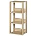 HOMCOM Libreria Scaffale in Legno a Parete con 3 Ripiani, Antiribaltamento, Piedini Antiscivolo, 40x29.2x87.9cm