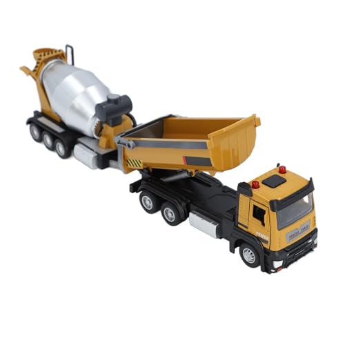 Picysa Jouet de Camion de Construction en Alliage, Véhicule de Camion à Benne Basculante avec Modèle de Mélangeur, Jouet pour Enfants, Jouets de Véhicule D'ingénierie, Modèle de Voiture pour Enfants
