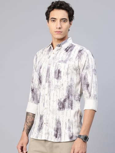 Image of Majestic Man Stylish Abstract Print Casual Shirt - Pure Cotton| Full Sleeve | Trendy & Comfortable