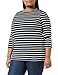 Tommy Hilfiger Damen Heritage Boat Neck Tee 3/4 T-Shirt, Blau (Midnight/Classic White 903), X-Large (Herstellergröße: XL)