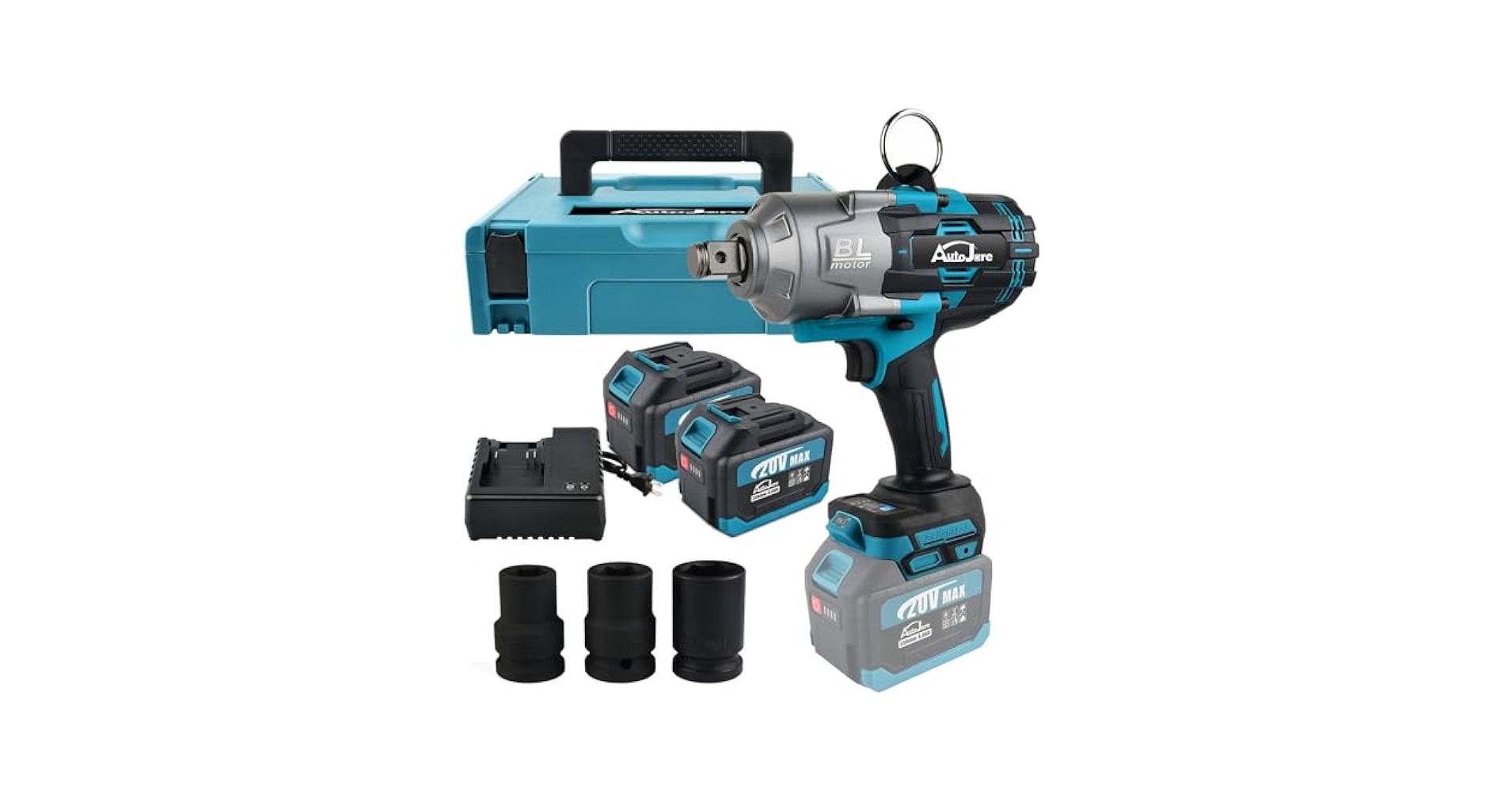 AUTOJARE Cordless Impact Wrench 3/4'' Brushless High Torque