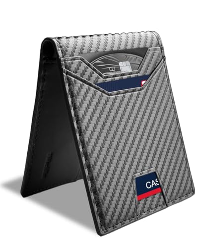 7worldlet Slim RFID Blocking Wallets for Men Synthra™ Ultra Leather Bifold Minimalist Wallet 11 Cord Holder Thin Mens Wallet with Gift Box (Black)