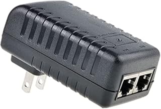POE Injector,24V 1A 24W PoE Adapter with US Wall Plug IEEE 802.3af Compliant,10/100Mbps 2 LAN Ports Power Supply for Point to Point Wireless Birges,IP Cameras,Mobile WLAN AP Acess Point