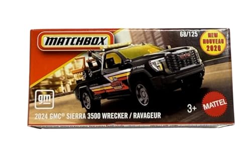 Image of Hot Wheels 2026 Match Box 2024 Gmc Sierra 3500 Wrecker for 3 Years & Above 68 /125 (Black)