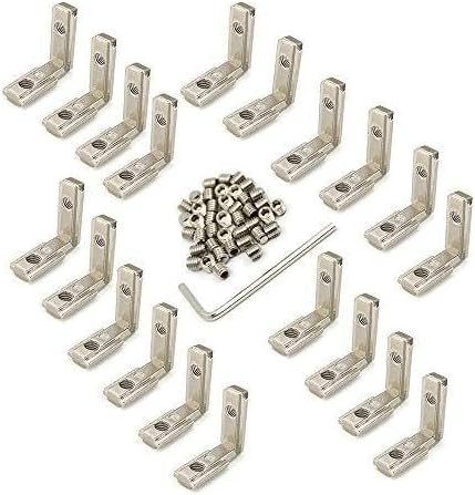20PCS L-Shape Joint Corner MLK 2020 Series 90 Degree Aluminum Profile Inte...
