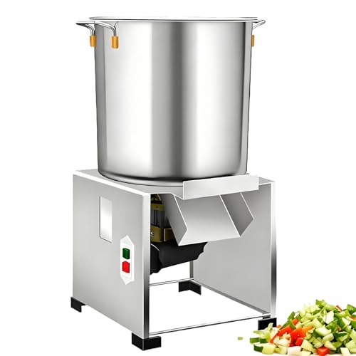 AityBuy Picadora De Verduras Eléctrica Profesional De 1800 W, Procesador De Alimentos Comercial con Puerto De Alimentación Grande, Cortador De Forraje Multifunción De 3500 RPM para Ganado
