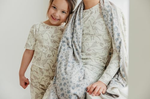 Image of Copper Pearl Jumbo 3-Layer Baby Blanket: Soft Baby Quilts for Boys and Girls | Breathable, Cozy, Toddler Blanket | Baby Quilt for Newborns | 60x72 Premium Material | Jurassic Park Fossils