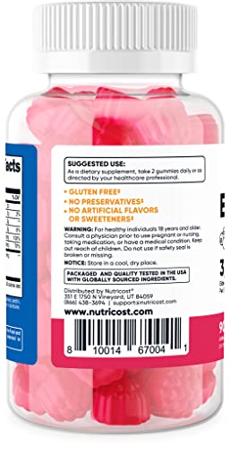 Nutricost Elderberry Gummies With Vitamin C & Zinc 90 Gummies - Gluten Free, Vegetarian #TOP2