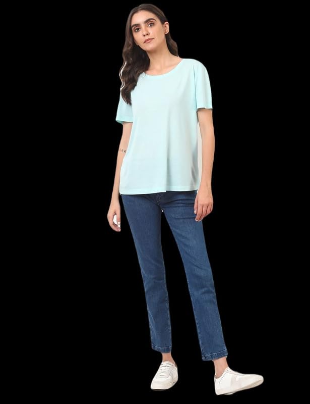 Image of Marks & Spencer Women's Regular Blouse (T41 8916K Light Aqua 3XL)