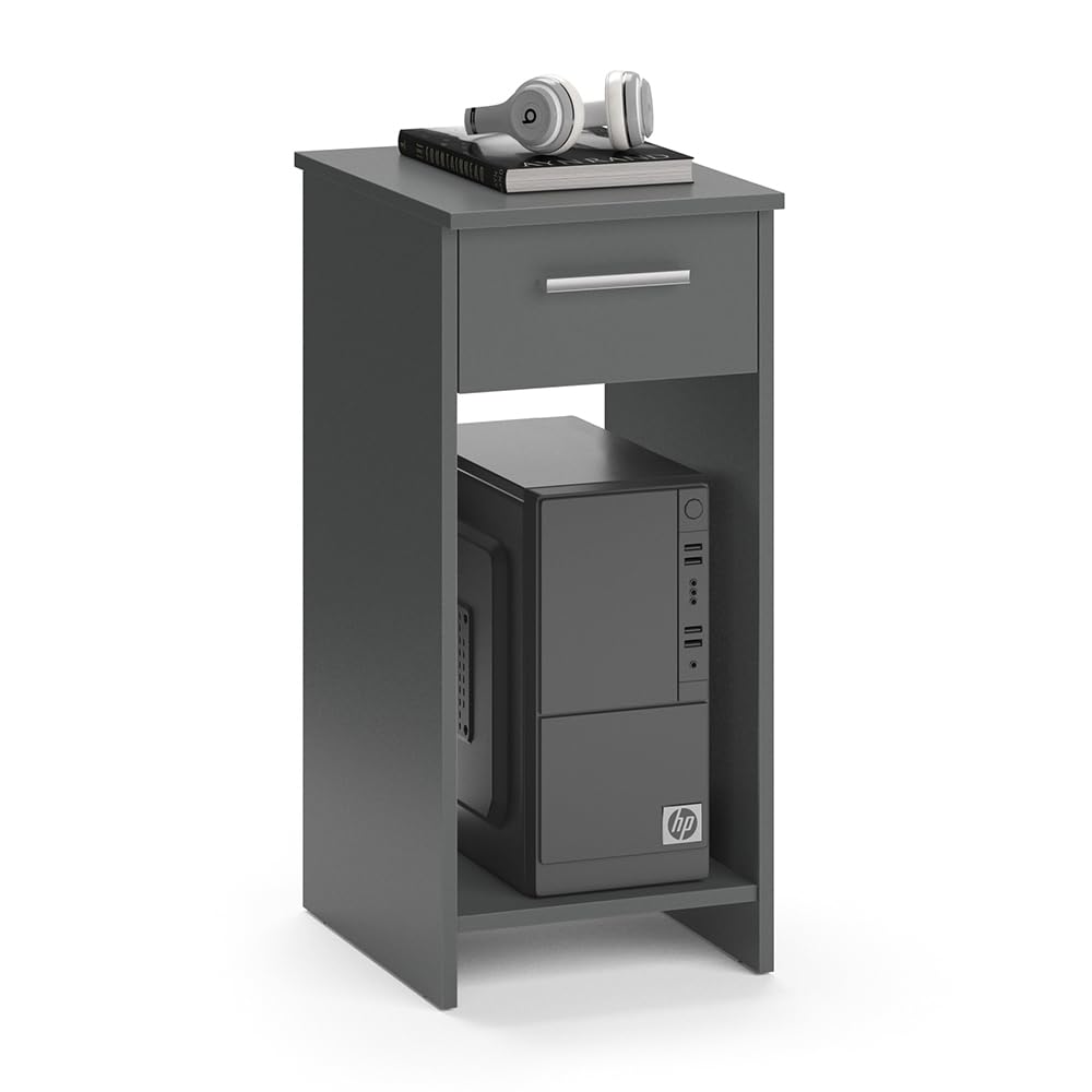 Vicco Armoire PC Odin, Anthracite, 35.1x45cm, Convient au Rangement d’Un PC et de Ses Accessoires