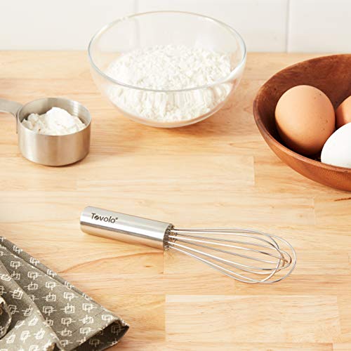 Tovolo 6" Mini Stainless Steel Whisk - Small Kitchen Gadget & Utensil For Baking, Cooking, Whipping, Mixing, Egg Beating, & Essentials / Dishwasher-Safe #TOP4