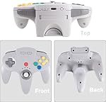 2.4 GHz Wireless N64 Switch Online Controller, USB Receiver & N64 Receiver, Compatible with Windows PC iOS Mac Raspberry Pi, N64 / Switch Online/NSO - (Rechargeable) (Plug and Play) (2 Pack)