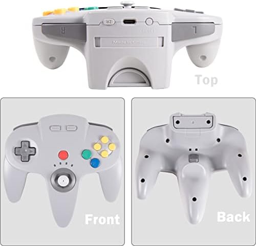 2 Pack Wireless N64 Controller for Switch 1 & 2, N64 Console, Black/Gray - 1