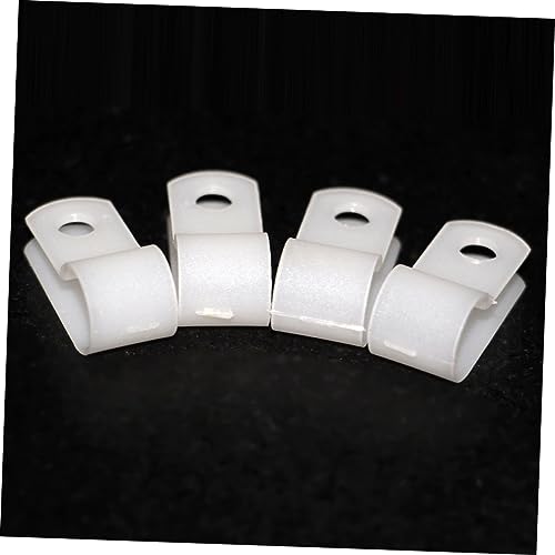 100 piezas de clip para cables bajo escritorio, sujeta cables para oficina y hogar miniatura 6