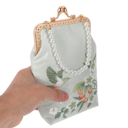 Sac à main brodé FRCOLOR vert pour vos sorties et soirées bohèmes - 5