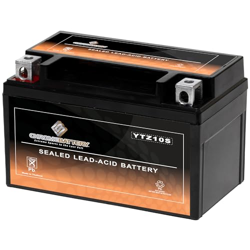 Image of CB CHROMEBATTERY YTZ10S 12 V 120 CCA AGM - Maintenance-Free 9 Ah Battery for Sportbike, ATV, Scooter, Jet Ski - T3 Nut & Bolt Terminal - Fits Honda CBR600RR, Yamaha FZ6R & More