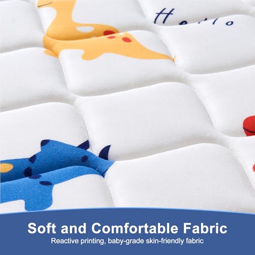 Image of Mini Crib Mattress 38 inch x 24 inch x 4 inch- Firm Support and Comfort Premium Foam,Noiseless and Odorless,Hypoallergenic Mini Crib Mattress,Fits Mini and Portable Cribs,Dual Sided with Soft Breathable Fabric