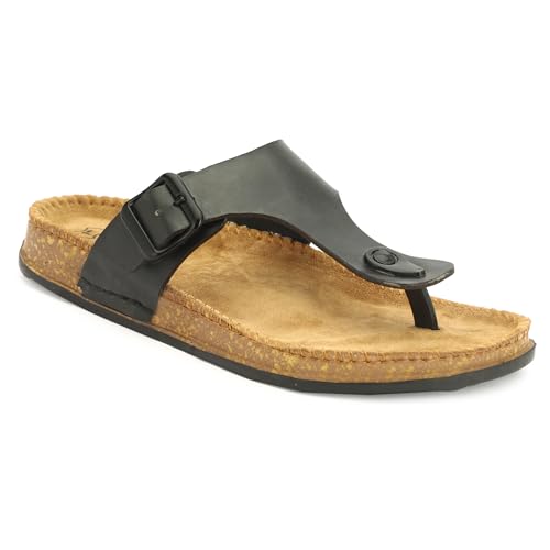 Image of Leatherful Men's premium leather slipper | Genuine Leather upper | Suede Leather Insole | PU sole | Stylish flip flop for men |
