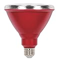 Westinghouse Lighting 3314700 100-Watt Equivalent PAR38 Flood Red Outdoor Weatherproof LED Light Bulb with Medium Base, 1 Count (Pack of 1)