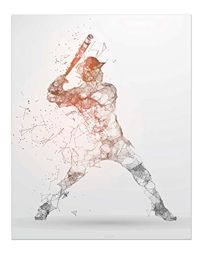 Baseball Wall Art Prints - Set Of 4 (8X10) Unframed Baseball Posters - Baseball Room Decor For Men Kids Teenagers - Baseball Poster Set For Bedroom Man Cave - Baseball Wall Decor Dorm - Baseball Boys Bedroom Decor - Geometric #TOP7