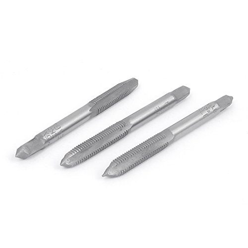 Aexit 5mm Spiral Taps Flutes Screw Hand Tap HSS Machinist Thread Pitch Pipe Taps 0.8mm 3pcs