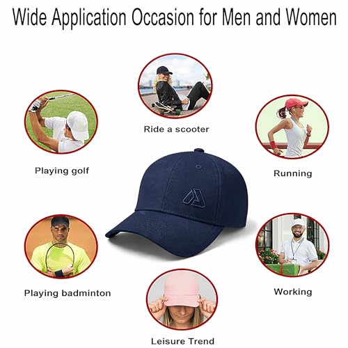 Image of Aprodo Adjustable Cap for Men & Women | Lightweight Breathable Unisex Hat for Sun Protection | for Workout, Travel, Outdoor Activities & Sports