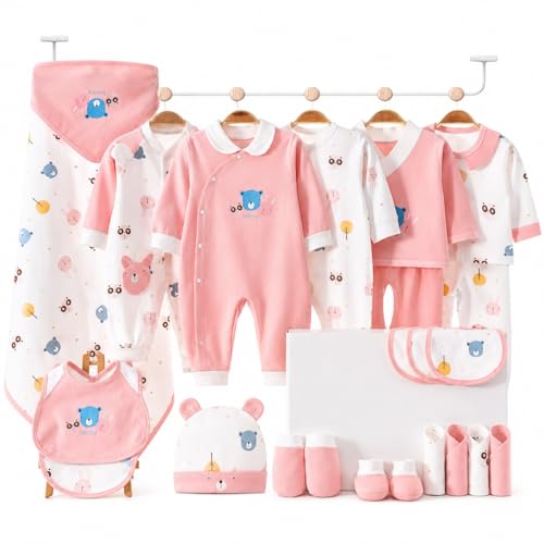 Image of 26-Piece Newborn Girl Clothes Set – 100% Cotton Layette Essentials Baby Gift Coming Home Outfit