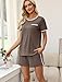 WIHOLL Pajamas for Women Set Shorts and Pants 2 Piece Lounge Cute Ladies Pjs Sets Two Piece Matching Summer Outfits Comfy Spring Sleepwear 2026 Trendy Nightgowns Fashion Clothing Coffee M